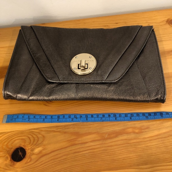 Elliott Lucca Bronze Metallic Envelope Bag, detachable chain handle - Picture 11 of 16